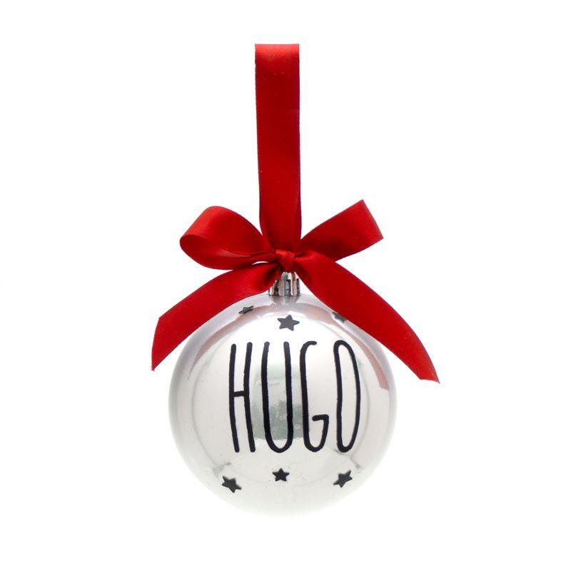 Bola de Navidad Personalizada Lazo Perla - Nanetes #